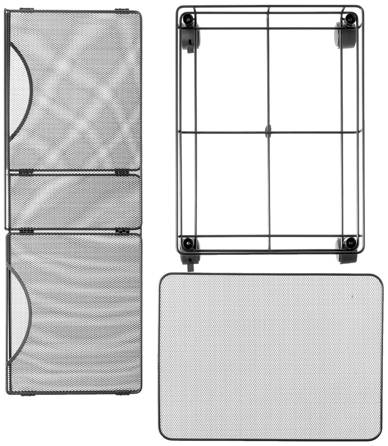 Safco Onyx Rolling Cart Desktop Tub File, Fits Letter-Size Hanging Folders, Collapsible Desk Organizer, Durable Steel Mesh Construction, Black - Image 3